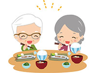 食事(毎日日替わりバランスの良い食事等)
